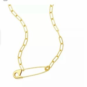 Elegant Gold Safety Pin Necklace
14k Gold plated